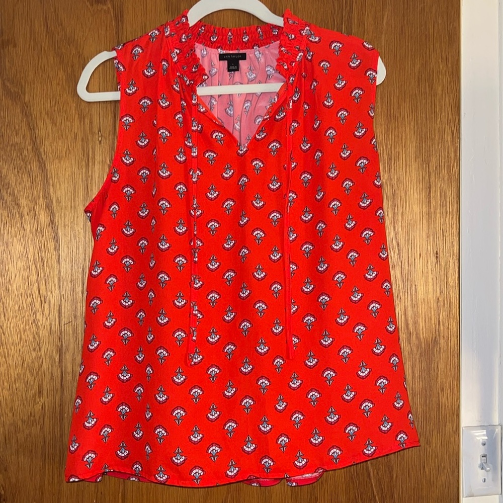 Ann Taylor tie neck shell. Brand new without tags.
